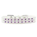 Unconditional Love Sprinkles Pearl & Purple Crystals Dog CollarWhite Size 20 UN851531